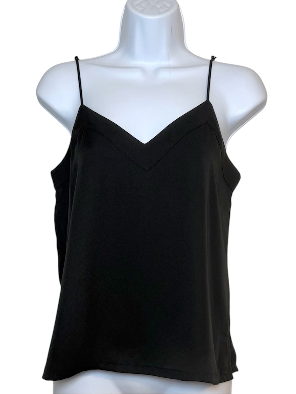 Express Black Camisole Tank Top Blouse Flowy V-Neck Basic